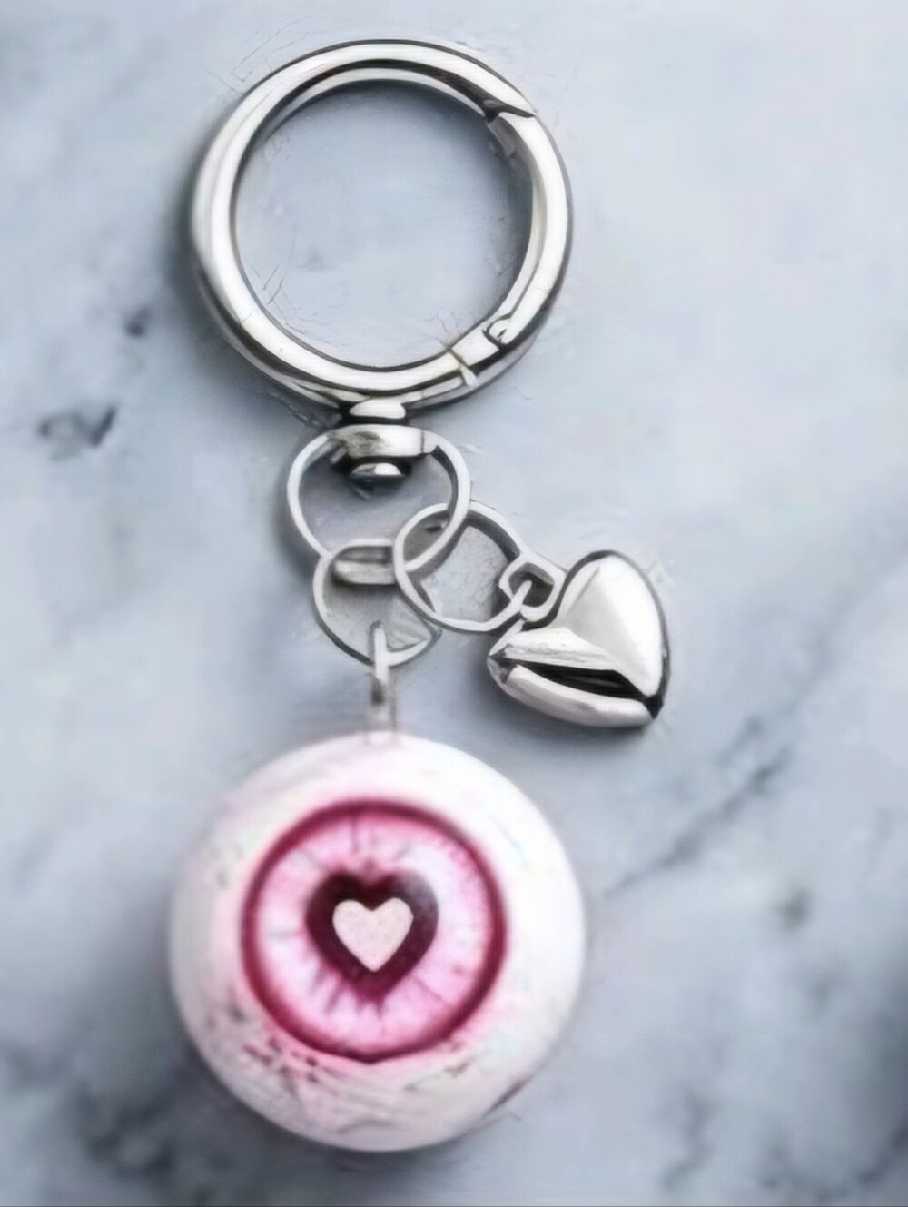 Heart Eye & Heart Bag Charm/ Keychain NEW